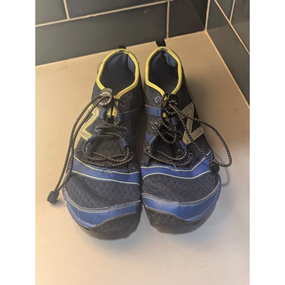 Size 7.5 D-‎ New Balance Minimus Vibram Blue Trail Running Athletic Shoes